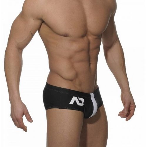 Мужские плавки брифы черные с белой вставкой Addicted
