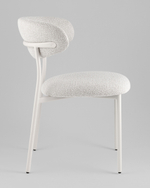 Стул обеденный Ayla серый белые ножки