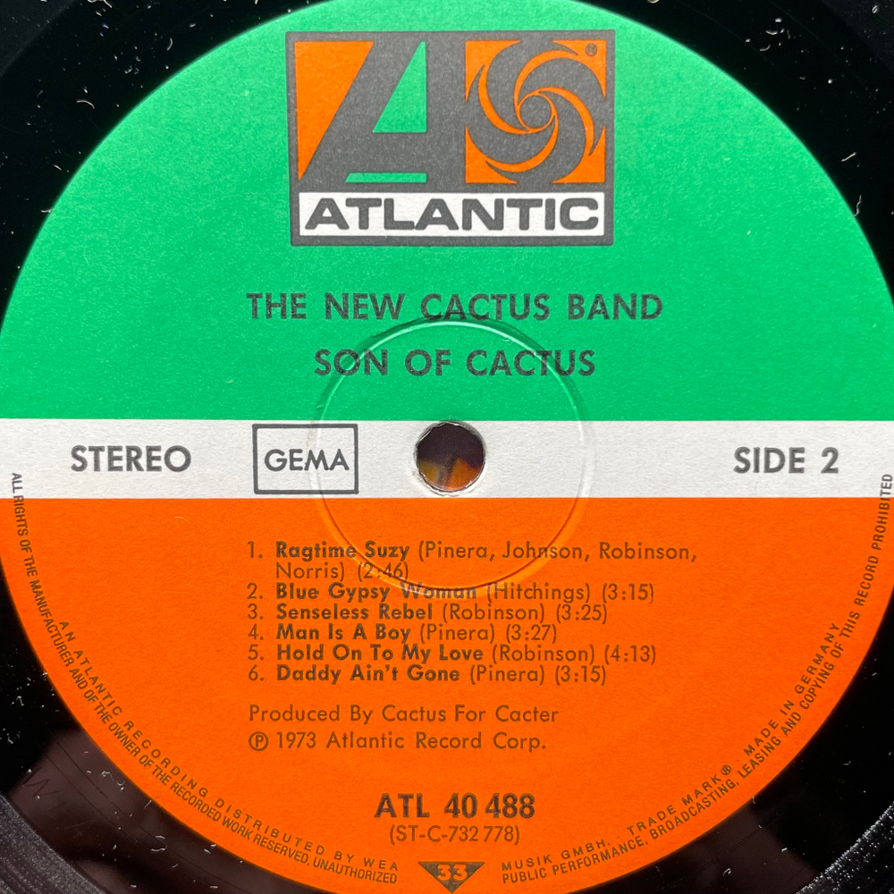 The New Cactus Band ‎– Son Of Cactus (Германия 1973г.)