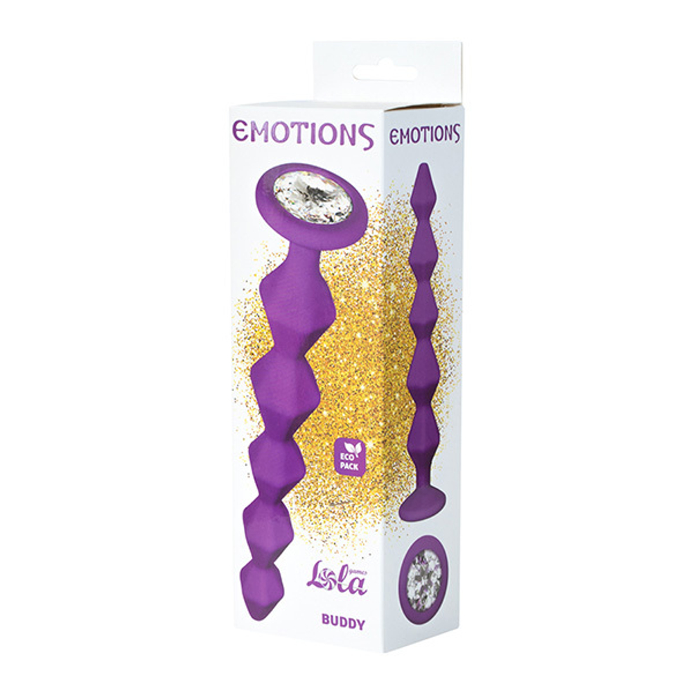 Анальная цепочка 17,7см с кристаллом Lola Games Emotions Buddy Purple 1400-03lola