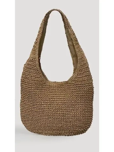 Сумка плетеная тоут соломенная летняя пляжная