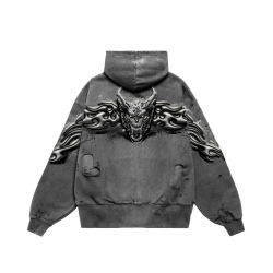 Худи "Рэп и деградация" gray