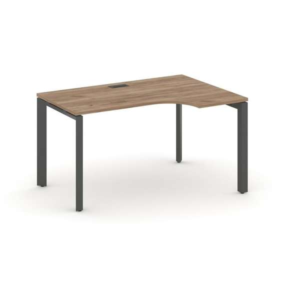 Style Project Стол рабочий эргономичный SN-59P.SPA-001(R) Дуб Табак/Металл Антрацит/Черный Заглушка