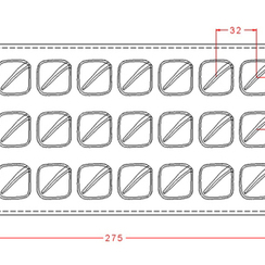106 | Форма для шоколадных конфет (275*135 мм)