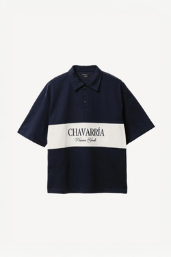 ZARA X WILLY CHAVARRIA ПОЛО ОВЕРСАЙЗ, ТЕМНО-СИНИЙ