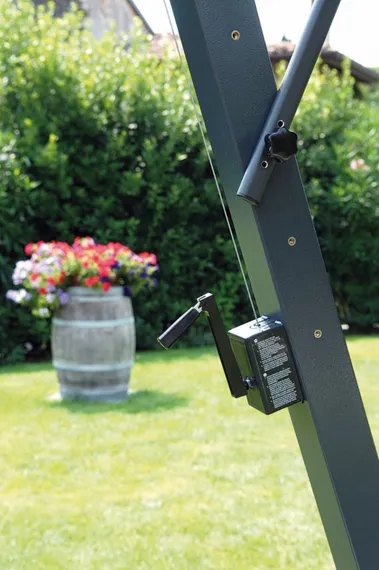 Зонт профессиональный Leonardo Braccio, 400х400 см, антрацит, слоновая кость