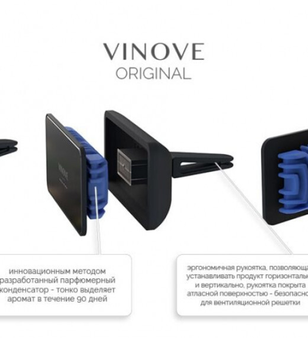 Ароматизатор для автомобиля VINOVE ORIGINAL / черный / INDIANAPOLIS / ИНДИАНАПОЛИС