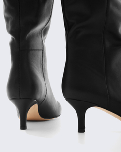 Сапоги из натуральной кожи черный