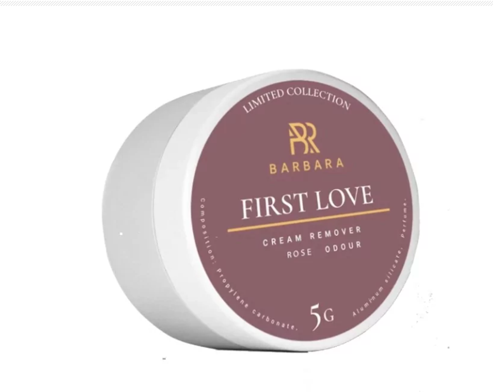 Кремовый ремувер Barbara First Love (розовый цвет, аромат розы) 5 г