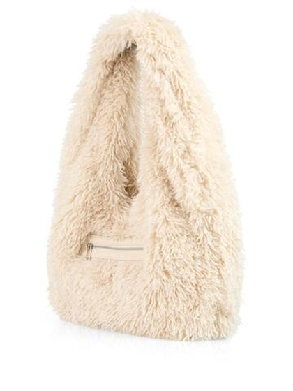 Marc Cain Сумка из искусственного меха с отделкой из кожи