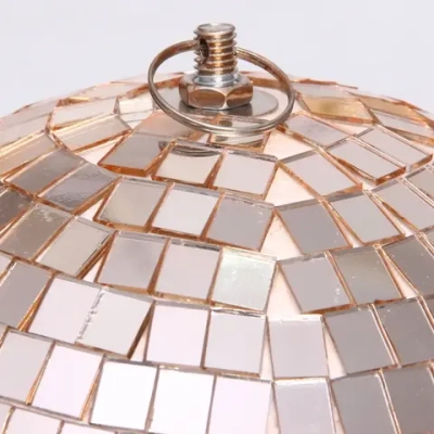 Новогодний шар 20 см «Shining Disco», Розовое золото