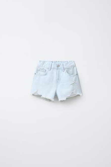 ZARA ДЖИНСОВЫЕ ШОРТЫ, НЕБЕСНО-ГОЛУБОЙ
