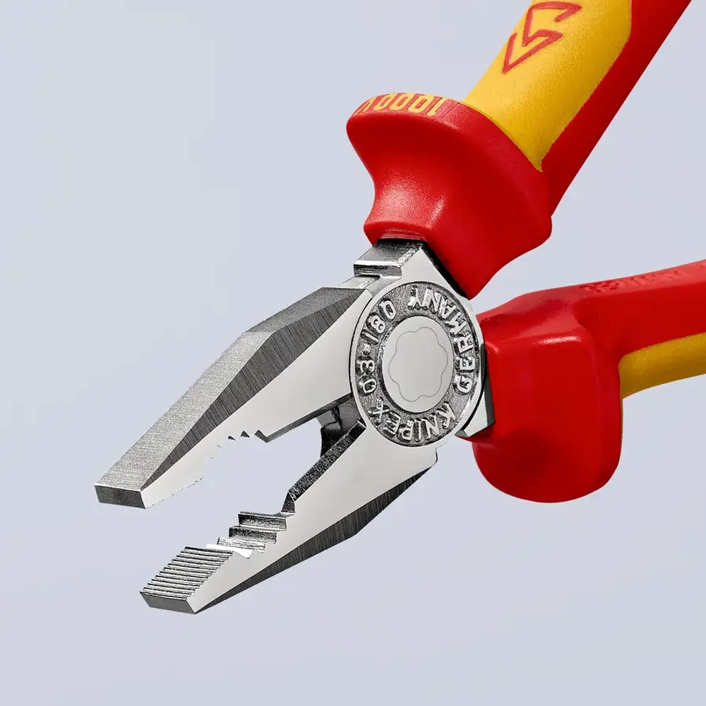 Плоскогубцы комбинированные хромированные 180 мм Knipex 03 06 180