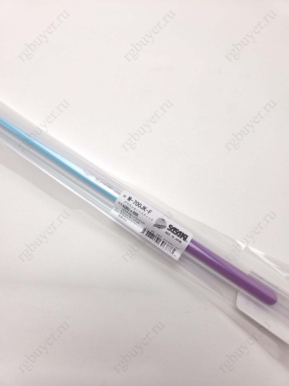 Палочка Sasaki 57 см голубая с фиолетовой ручкой AQВUxRRK (Aqua Вlue x Lilac)