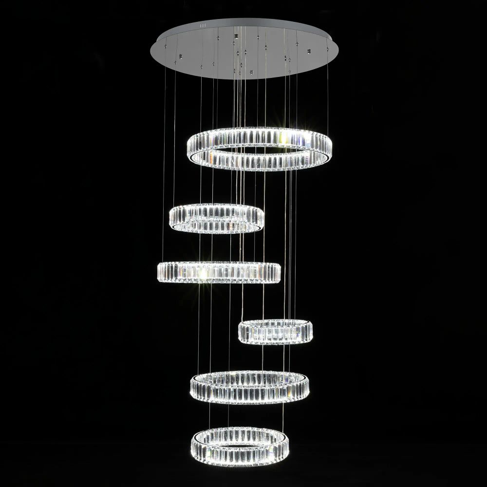 Citilux Чезаре CL338661 LED Люстра хрустальная с пультом Хром