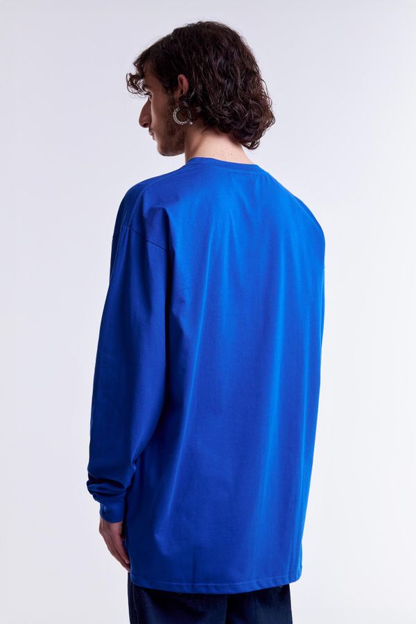 Лонгслив Ромашка Ярко-синий - фото 4
