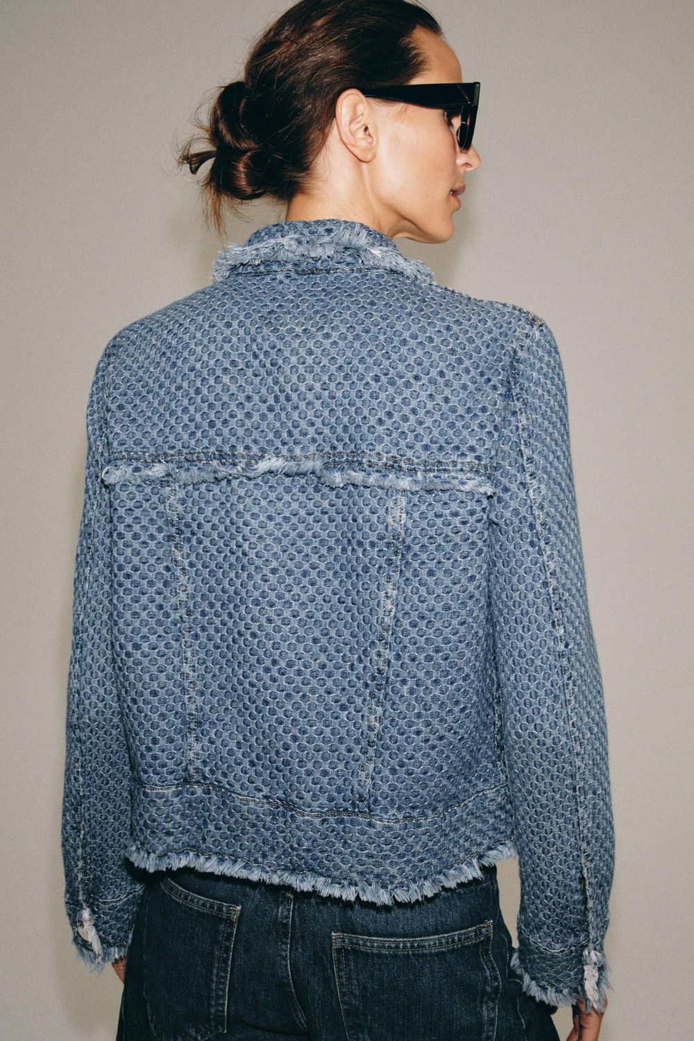 ZARA ДЖИНСОВАЯ КУРТКА — ZW COLLECTION, СИНИЙ