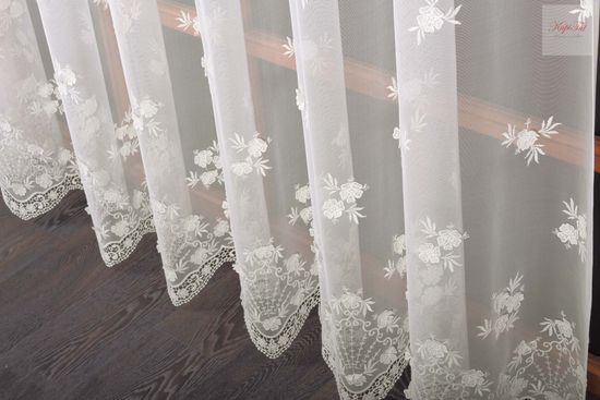 Тюль Мари французская сетка грек (экрю)