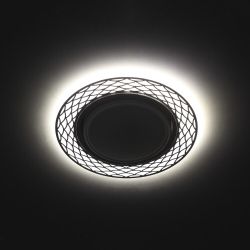 DK LD37 WH/WH Светильник ЭРА декор cо светодиодной подсветкой GX53, белый/белый | Встраиваемые LED светильники