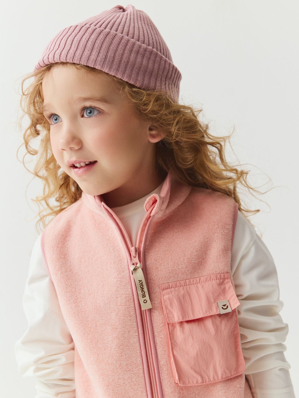 Жилет флисовый "Розовый меланж"