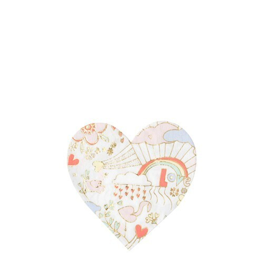 Салфетки маленькие "Valentine Doodle" 16 шт.