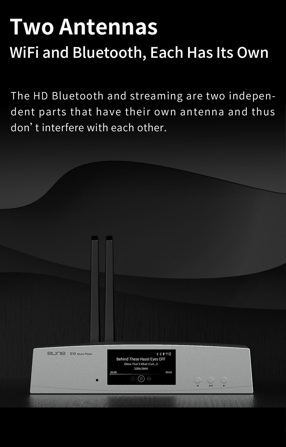 Аудиоплеер Aune S10N, медиаплеер, стример, проигрыватель, черный