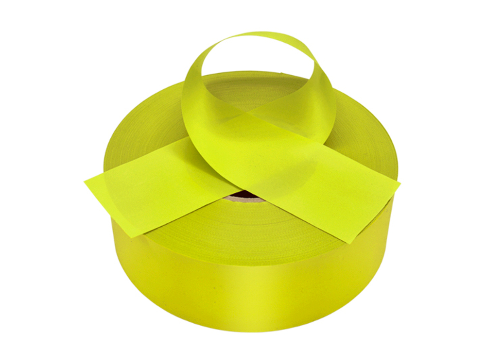 Лента плиссированная для наградных розеток. Цвет 021 зелено-желтая