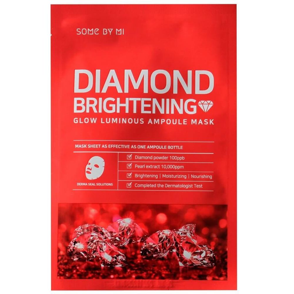 Маска тканевая с алмазной пудрой Some By Mi Diamond Brightening Glow Luminous Ampoule Mask, 25 г