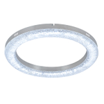 Потолочный светодиодный светильник 60Вт, 4920лм, 3000-6500K, Ra>80, плавная регулировка мощности, изменение цветовой температуры, пульт, металл/акрил, хром