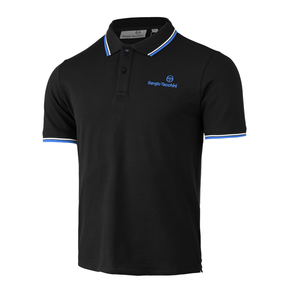 Мужское теннисное поло Sergio Tacchini Reed 021 Polo Men - Black, Blue