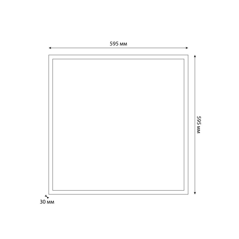 ULP-6060 36W-3000K-LL IP40 PREMIUM+ OPAL WHITE Светильник светодиодный потолочный универсальный. Теплый свет 3000K. 3600Лм. Корпус белый. В комплекте с и-п. ТМ Uniel
