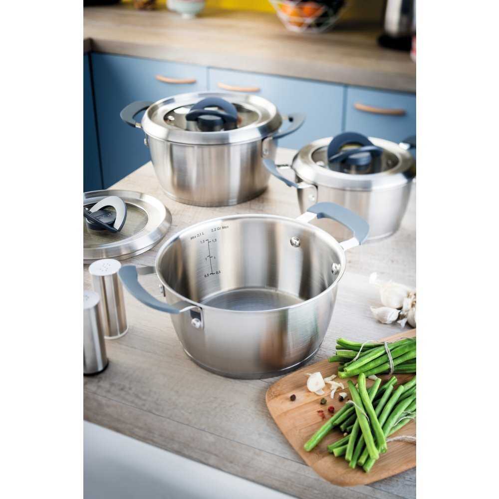 Набор кастрюль Tefal Ovation 1,4/2,1/2,8л 16/18/20см C817S354