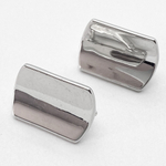 Ювелирные швензы с родиевым покрытием, 18*12 мм, цена за пару