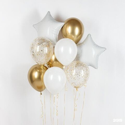 Набор шаров "Белое золото"
