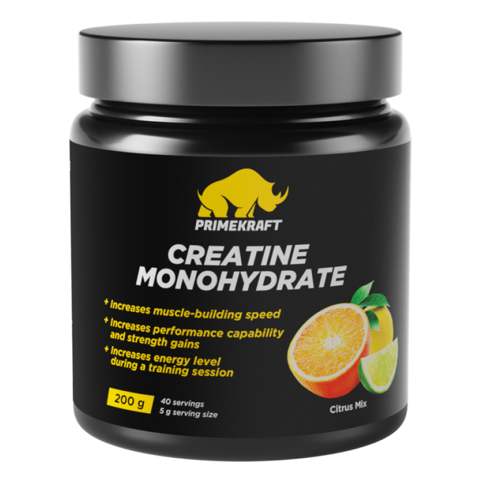 Креатин моногидрат &quot;Цитрусовый микс&quot;, Creatine Monihydrate Citrus Mix, Prime Kraft, 200 г