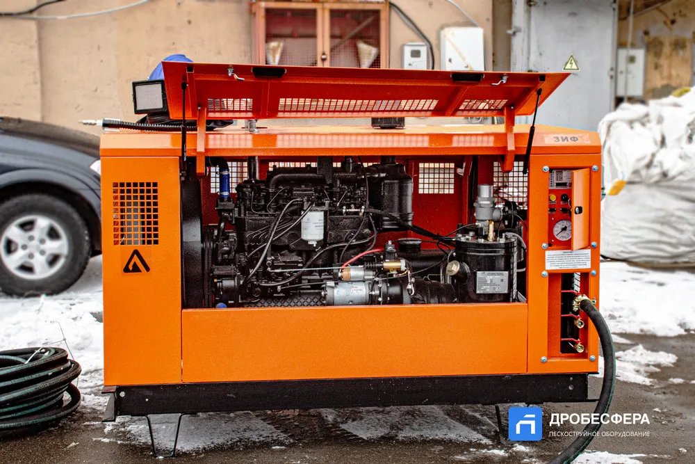 Аппарат с дизельным компрессором 17 м2 в час | комплект "Промышленник"