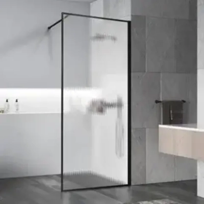 Душевая перегородка Walk-In VSW-1HP120FLB, 1200*2000, черный, стекло рифленое, , шт