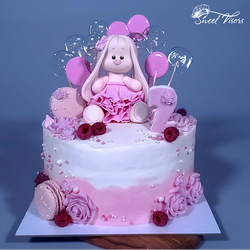 торт на день рождения девочке с зайкой Кондитерская Сладкие Козырьки Sweet Visors Светланы Дегтеревой