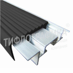 Противоскользящая лента с закладным элементом 24х43х2400 мм под плитку толщиной 11 мм. Желтая