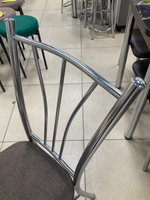 Стул Трилогия каракас хром основание трапеция рогожка бурая