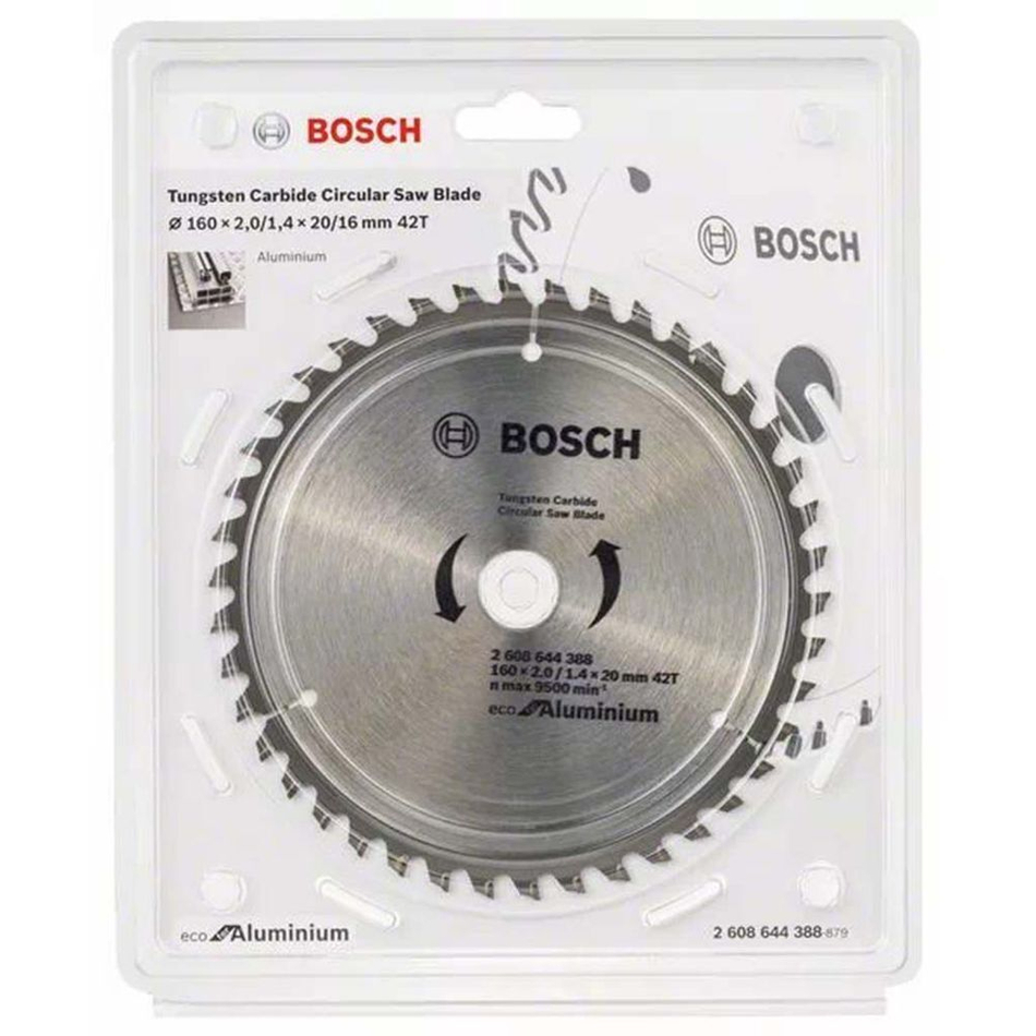 Диск пильный по дереву, Bosch, Eco for Aluminium, 160х20 мм, 42 зуба, 2608644388