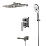 Душевая система 35к MIXLINE ML42-083 "Pure" лейка "Тропический душ" встраиваемая  ХРОМ