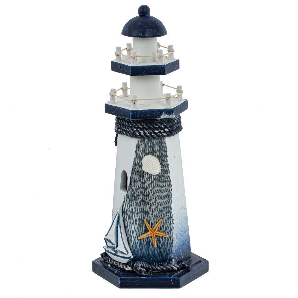 GAEM Фигурка декоративная "Маяк" (подсветка 3xLR44) , L11,5 W10 H26,5 см . 4в.
