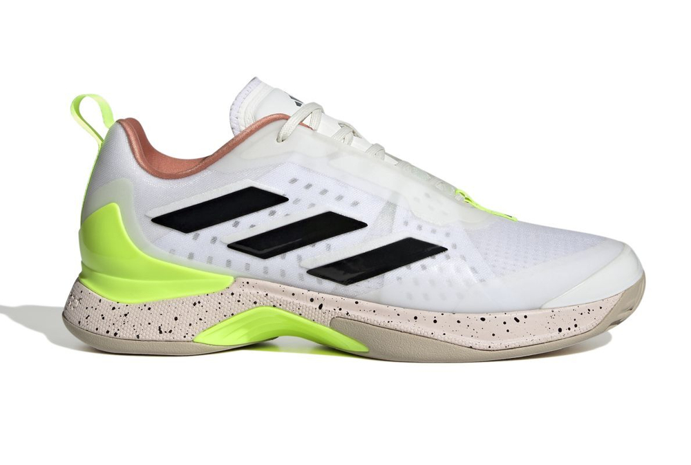 Женские теннисные кроссовки Adidas Avacourt - white/core black/lucid lemon