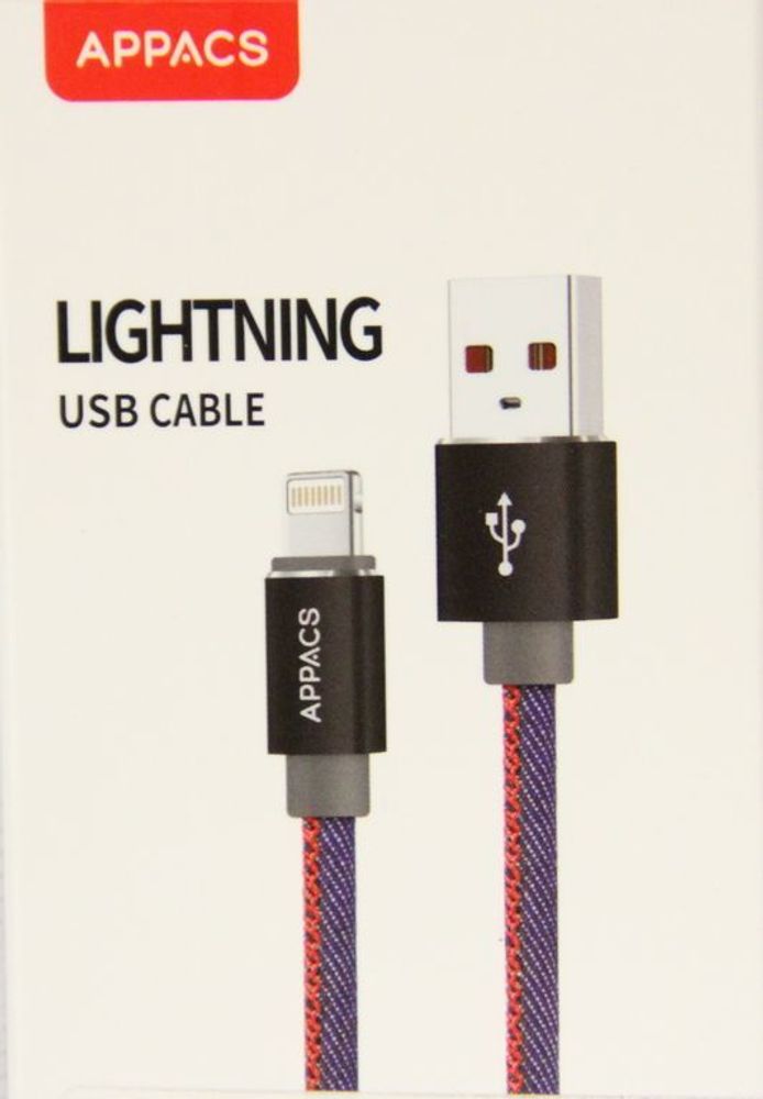 Кабель APPACS AP03183i, lightning (for iPhone), 5V/2.4A, 1 метр