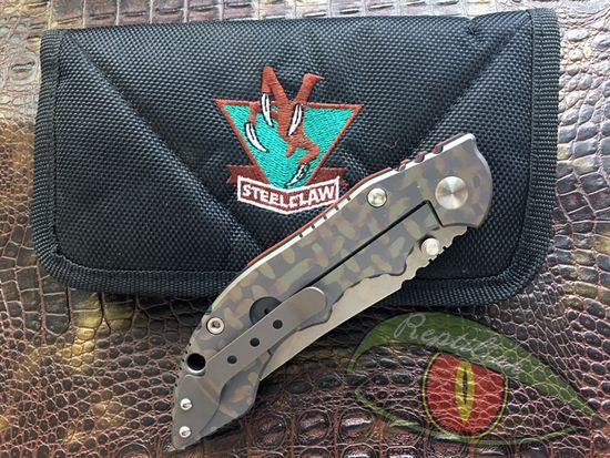 Складной нож Steelclaw Инь-янь c клинком из стали CPM-S35VN, рукоять G10 / Титановый сплав Titanium TC4 Aloy