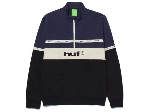 Толстовка на молнии HUF TAPED 1/4 ZIP FLEECE