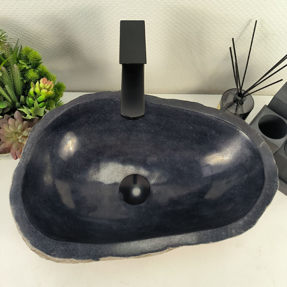 Раковина из речного камня RS-64927 47*33*16 0856