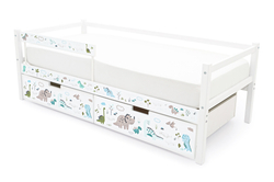 Детская кровать тахта Бельмарко Svogen белый динозаврики