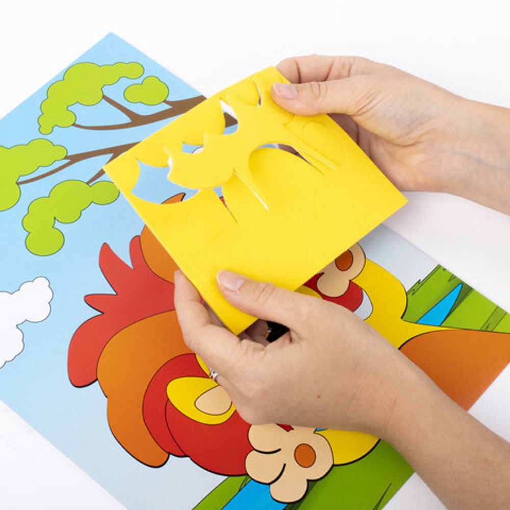 Набор для творчества "Аппликация из мягкого пластика EVA", "Львенок", 21х29 см, ЮНЛАНДИЯ, 662359